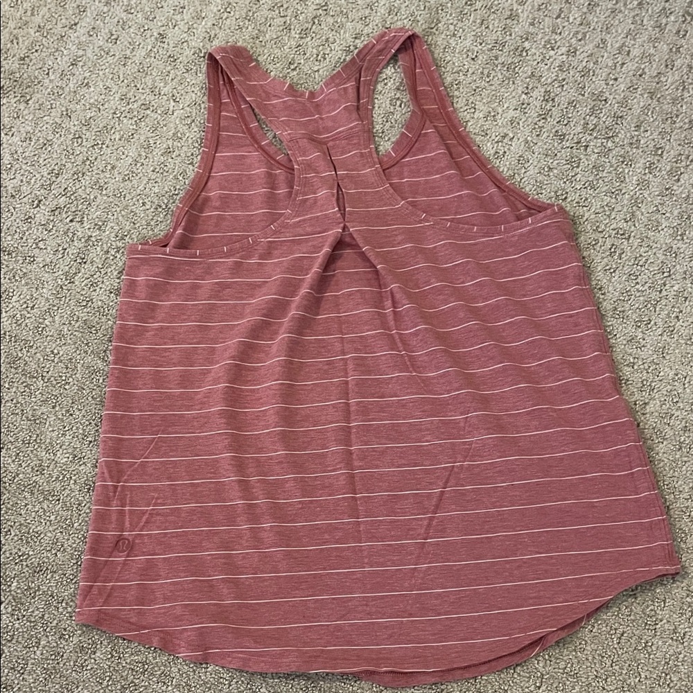 Lululemon Striped Pink Racerback Athletic Tank Top - Picture 2 of 4
